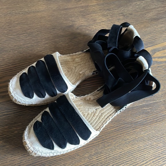 ZARA Lace-Up Espadrilles Size 9.5 - Picture 4 of 4